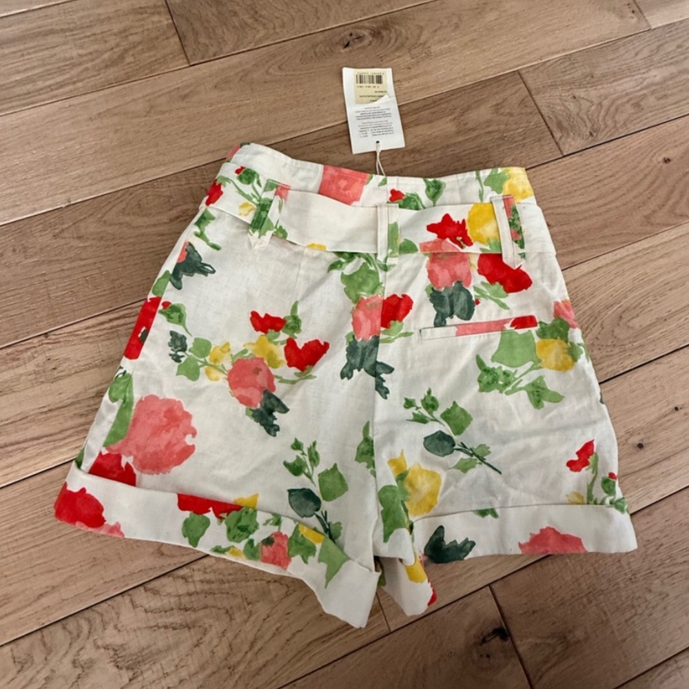 Sesame Romeo shorts in floral print linen blend size 34 new with tags - Picture 2 of 5